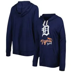 Women's Detroit Tigers Touch Navy Pre-Game Raglan Pullover Hoodie