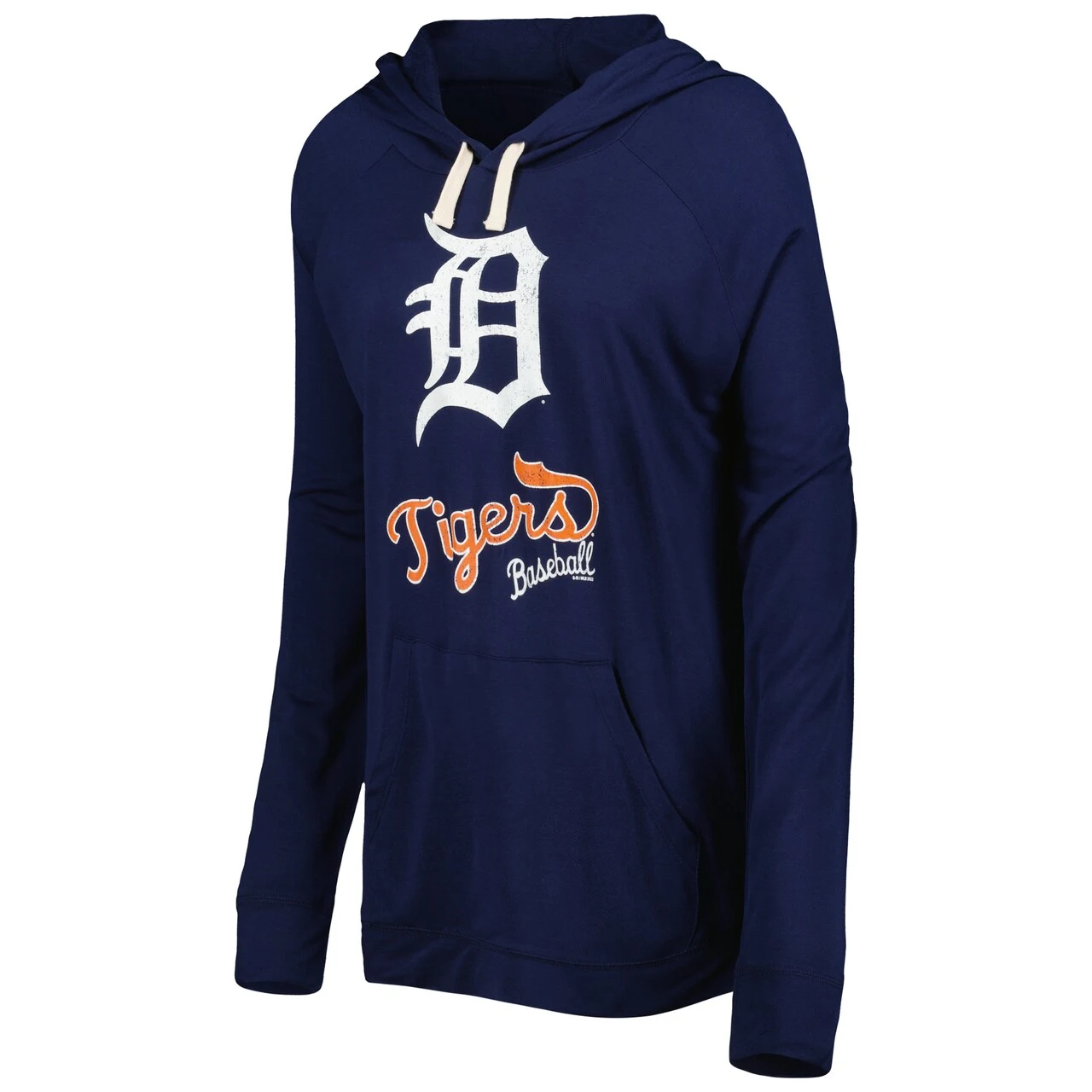 Women's Detroit Tigers Touch Navy Pre-Game Raglan Pullover Hoodie - Image 2