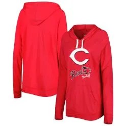 Women's Cincinnati Reds Touch Red Pre-Game Raglan Pullover Hoodie