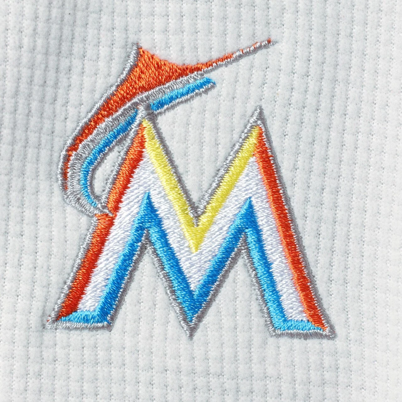 Women's Miami Marlins Vineyard Vines Gray Performance Grid Half-Zip Pullover Top - Image 4