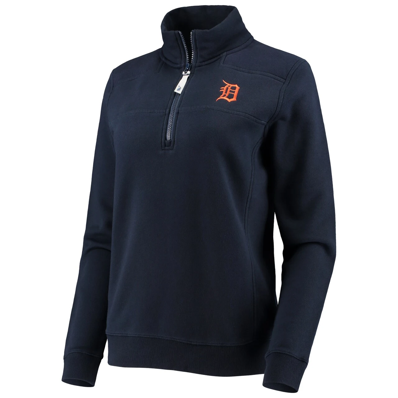 Women's Detroit Tigers Vineyard Vines Navy Shep Shirt Quarter-Zip Sweatshirt - Image 2