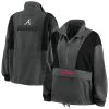 Women's Atlanta Braves WEAR By Erin Andrews Charcoal Packable Half-Zip Jacket